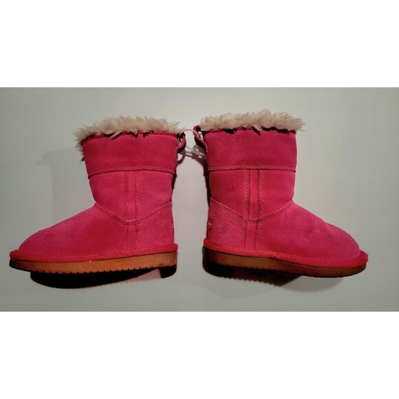 Koolaburra by UGG SIZE US KIDS 7 Aribel Short Shearling Pink Suede FUR (NO BOX) - Picture 2 of 5